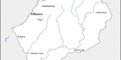 Zemljevid maputsoe Lesoto