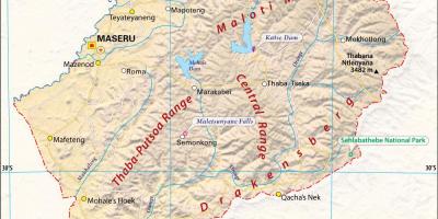 Lesoto zemljevidu slike